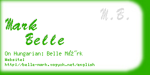 mark belle business card